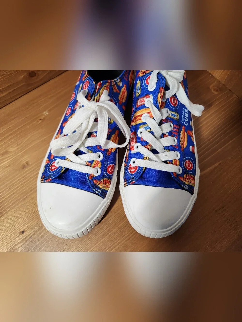 Chicago Cubs Baseball Wrigley Ballpark-Themed Low-Top Sneakers Hotdog Game Day